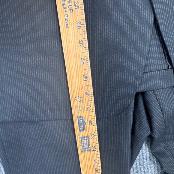 Vintage Hart Schaffner Marx 42R Suit Viracle Pinstripe Wool Gray 2-Piece USA - Picture 12 of 16